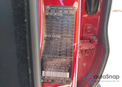 2018 Land Rover Range Rover Evoque Se/Se Premium z USA, uszkodzony, nr VIN SALVP2RXXJH298016